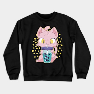 Cat Bobatea Crewneck Sweatshirt